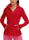Women's Workout Yoga Jacket Full Zip Slim Fit - Lightweight Layer