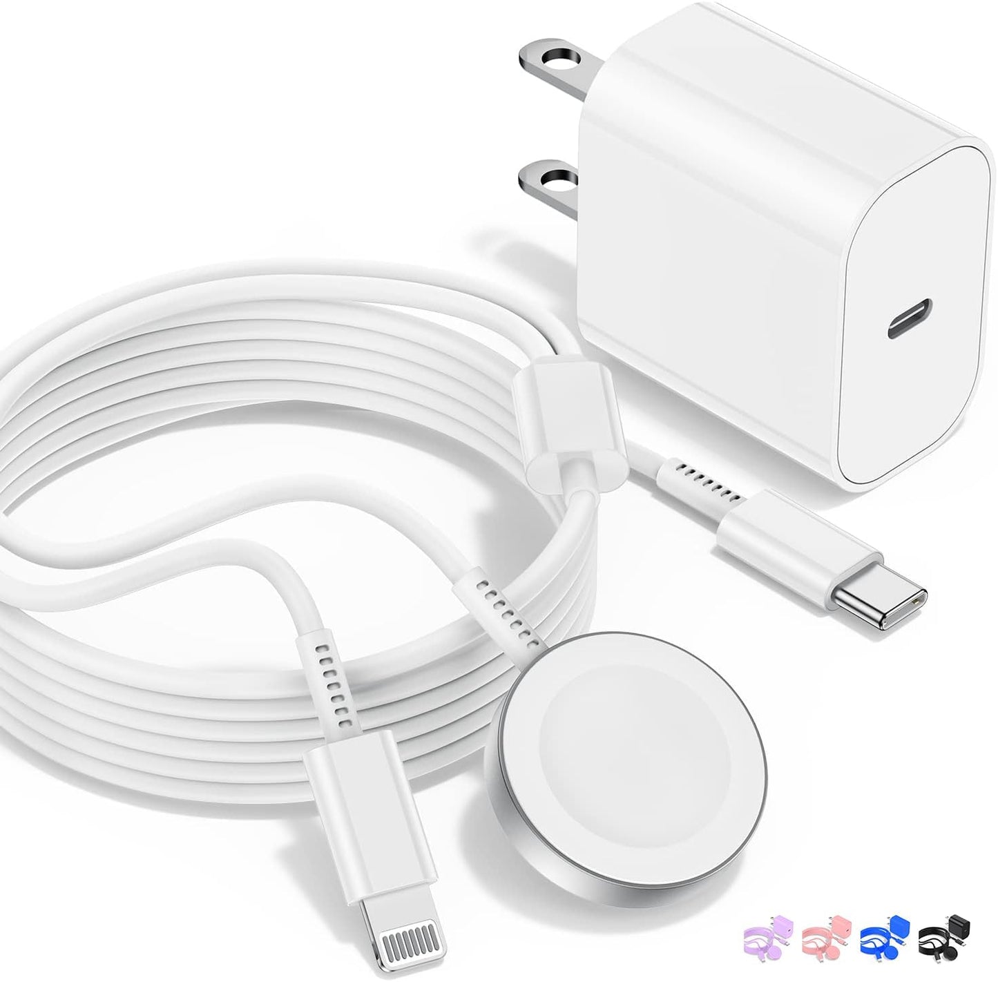 Fast Charging 2-in-1 USB C Cable for Apple Watch & iPhone - 20W Speed