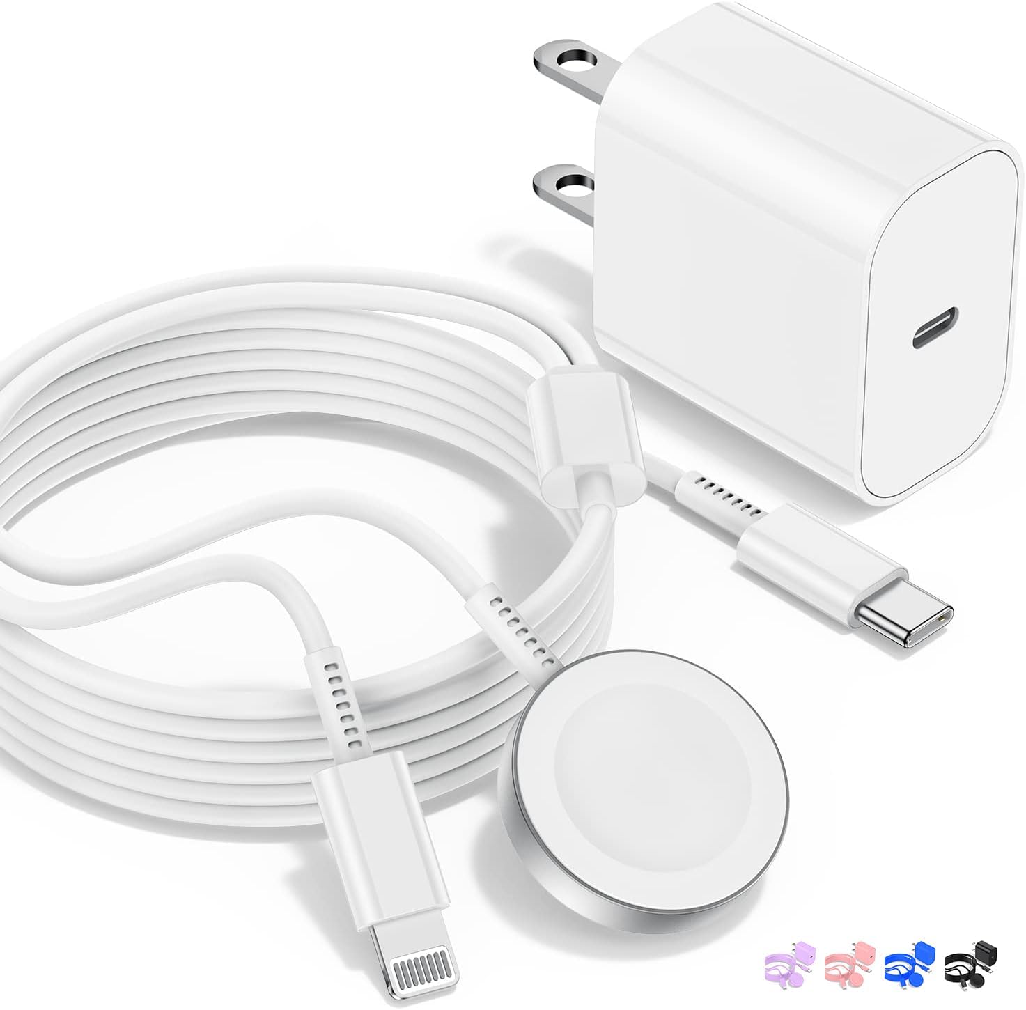 Fast Charging 2-in-1 USB C Cable for Apple Watch & iPhone - 20W Speed