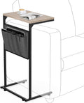 C Shaped End Table for Couch and Recliner - Slide Under Side Table