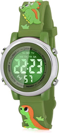 Kids Watches with Waterproof Alarm - Dinosaur Gift for Ages 3-10