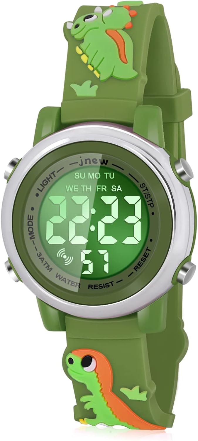 Waterproof Dinosaur Alarm Watch for Kids - Viposoon - Ages 3-10