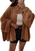 Womens Oversized Cardigan Long Lantern Sleeve - Cozy Fall Layer is