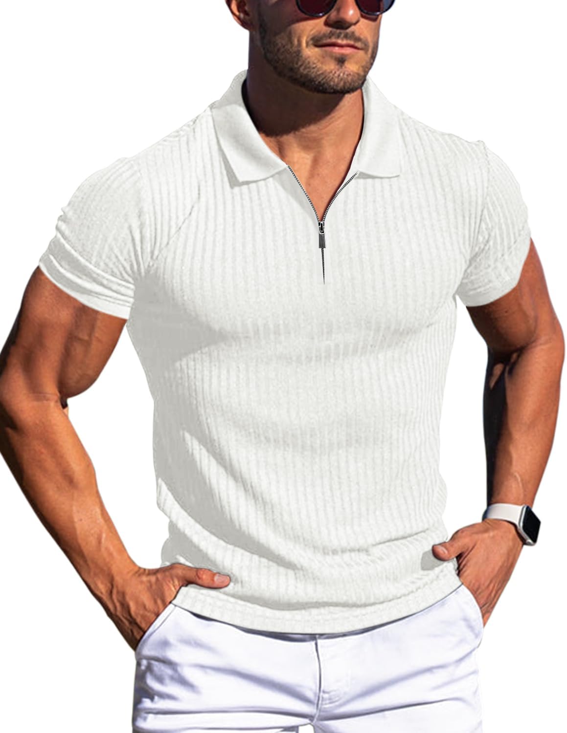 Muscle Polo: Slim Fit Cotton Golf Shirt