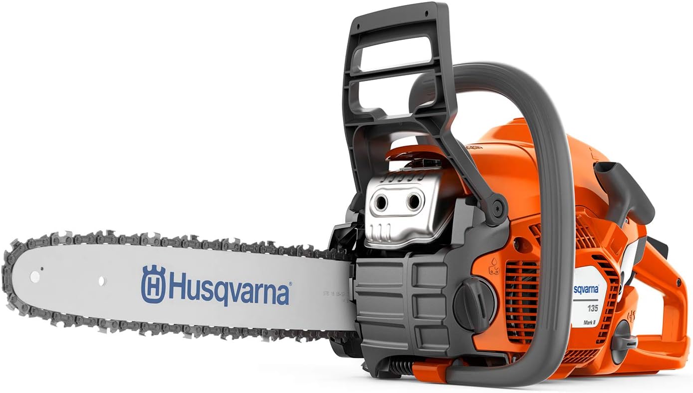 Husqvarna 135 Mark II Gas Powered Chainsaw for Wood Cutting