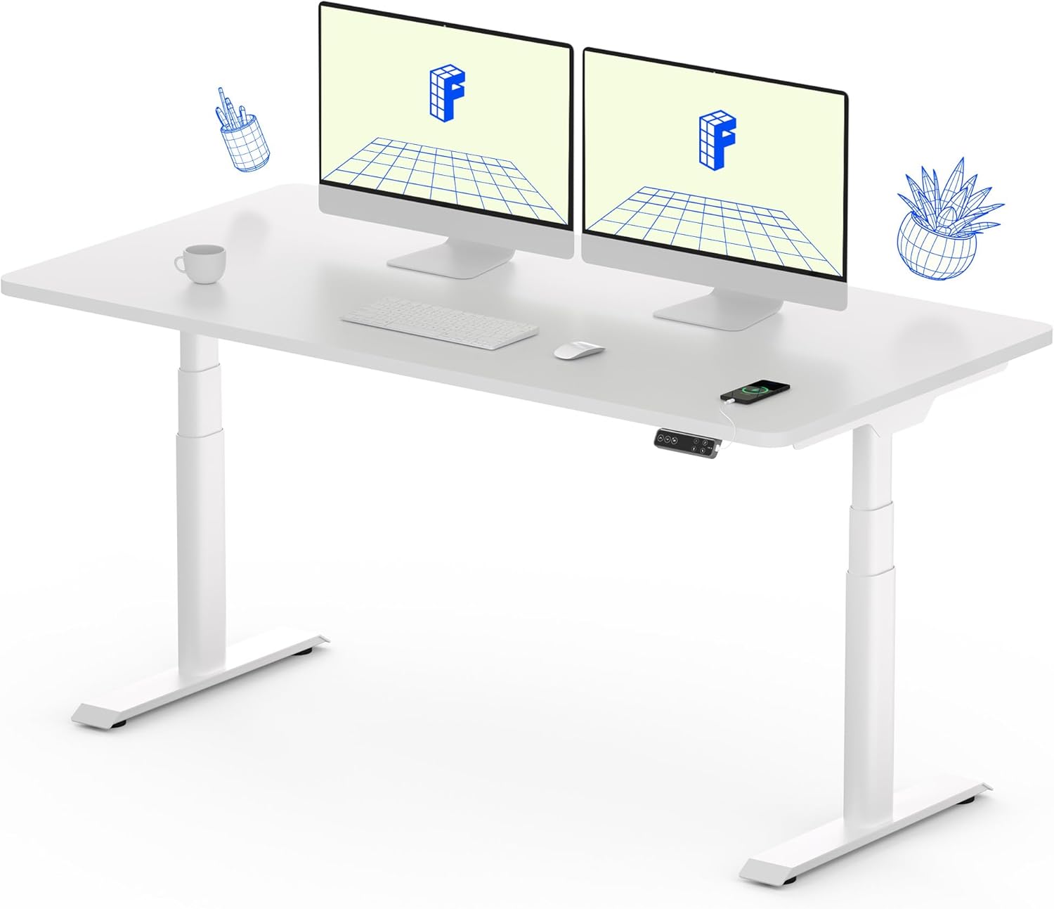 Height-Adjustable Electric Standing Desk by FLEXISPOT