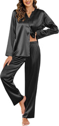 Silk Pajamas For Women 2 Piece Set - Satin Long Sleeve PJs