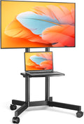 Rolling TV Stand with Upgraded Wheels for 32-70 in TVs - Mobile Cart