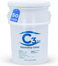 3 in Stabilized 50 lb Chlorine Tabs for Pools - Slow Dissolve