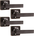 Single Dummy Door Handles Oil Rubbed Bronze - 4 Pack