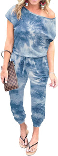 PRETTYGARDEN Off Shoulder Jumpsuit for Women - Comfy Dressy