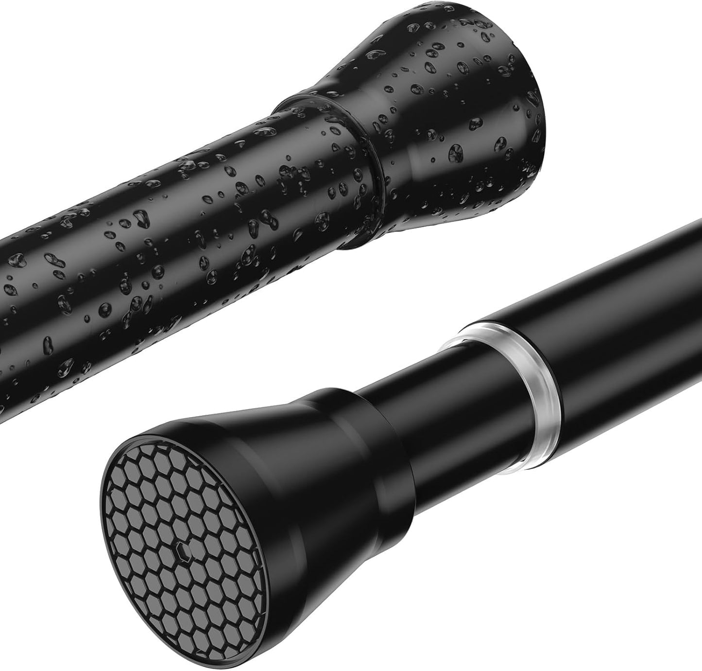 Adjustable Shower Curtain Rods 30-64 Inch Black Tension Rods