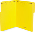 Yellow File Folders with Prongs Legal Size - Durable 50 Pack