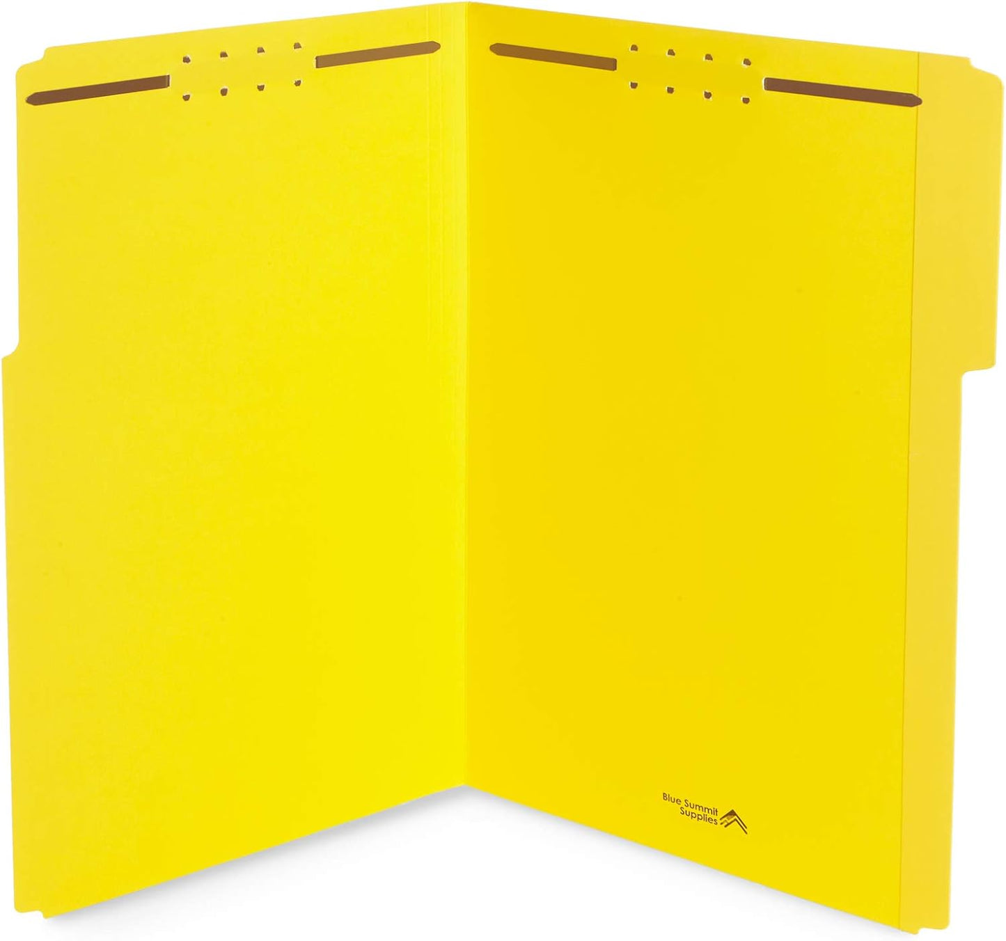 Durable Yellow File Folders with Prongs for Legal Size Files