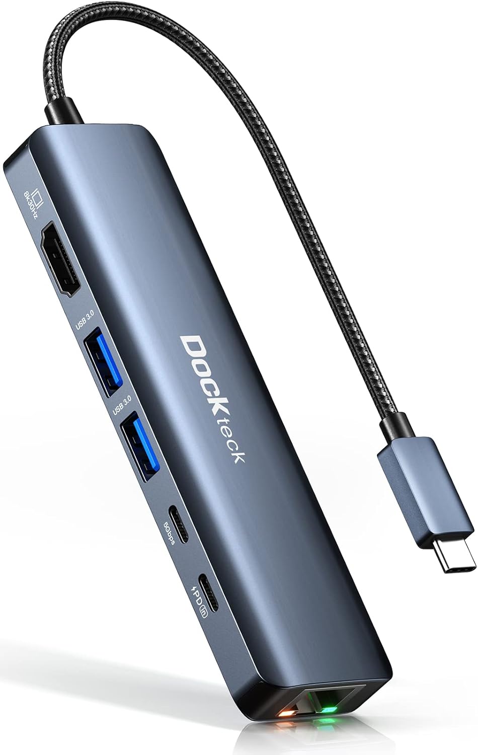 Dockteck USB-C 6 in 1 Multiport Adapter for Ultimate Connectivity