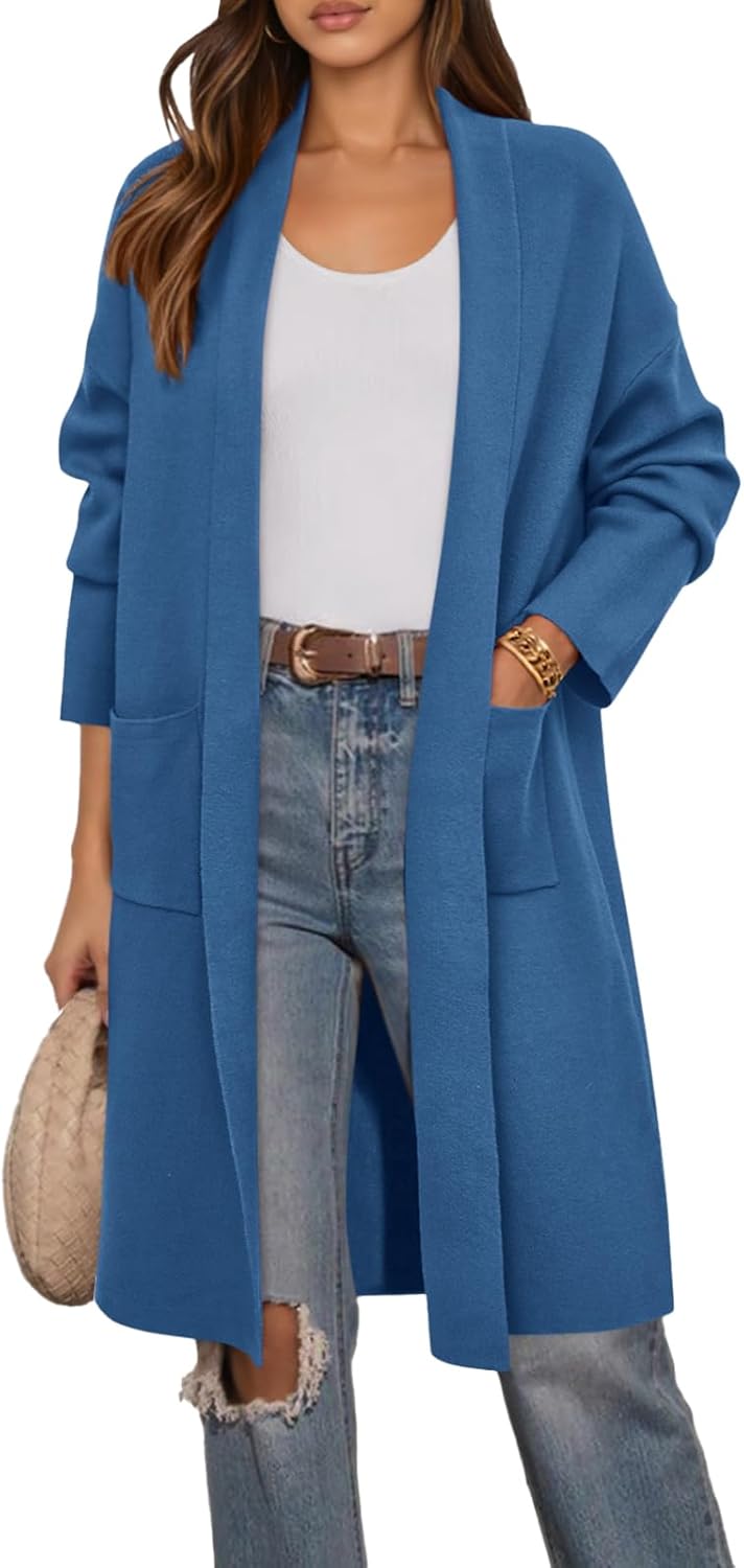 PRETTYGARDEN Long Sleeve Open Front Cardigan for Women 2025