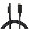 Nylon Braided Surface Connect to USB-C Charging Cable (6ft Black)