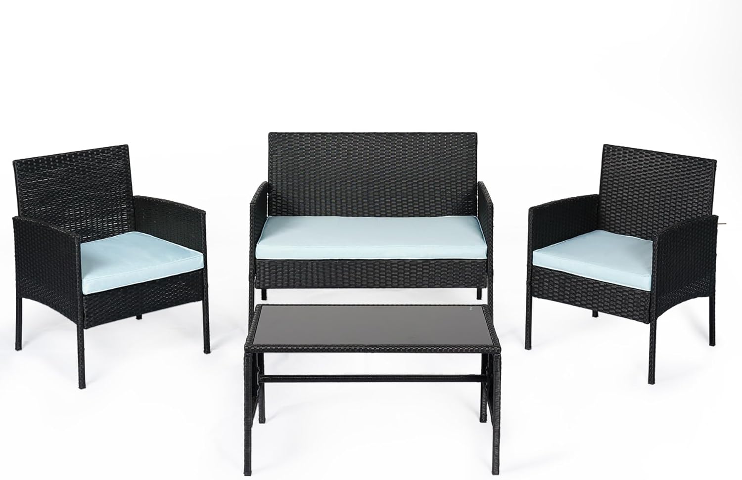 PROHIKER 4 Piece Outdoor Wicker Patio Conversation Set Review