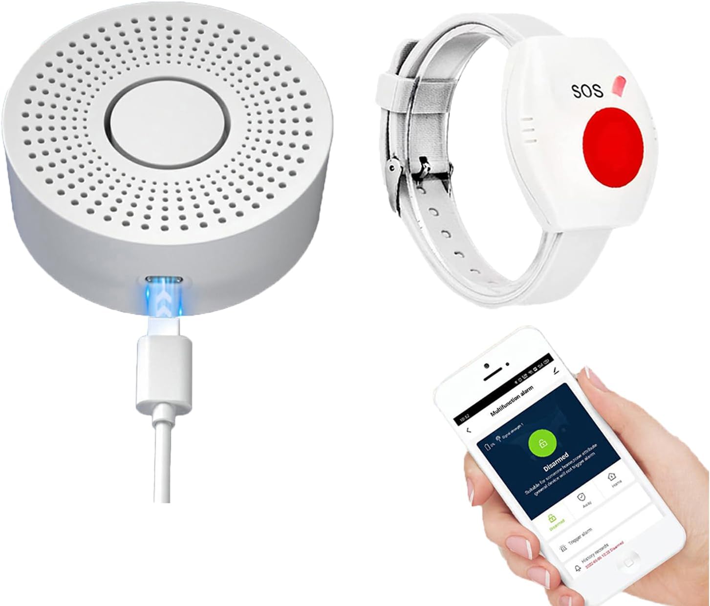 WiFi Caregiver Pager Call Button for Elderly Patients at Home