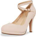 IDIFU Women's Tracy Casual Platform High Heels for Work Events
