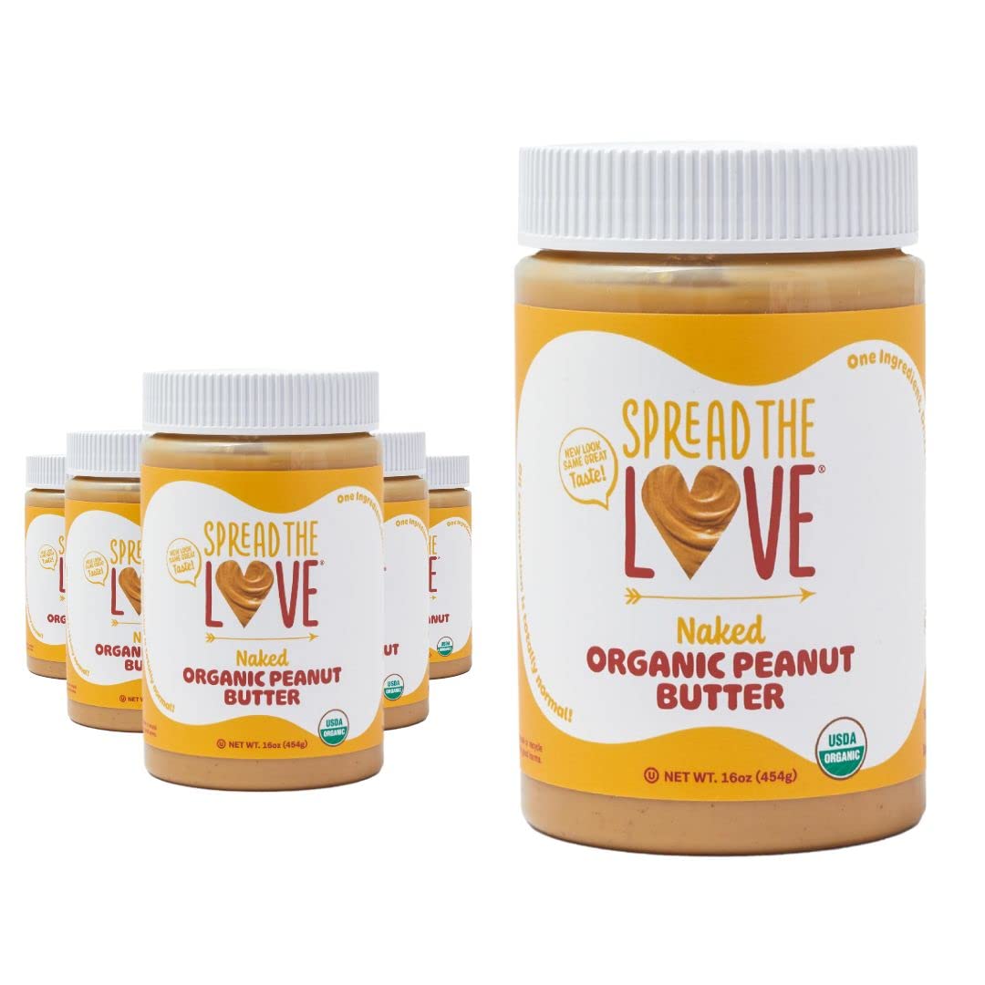 Spread The Love NAKED Organic Peanut Butter - Creamy & Vegan