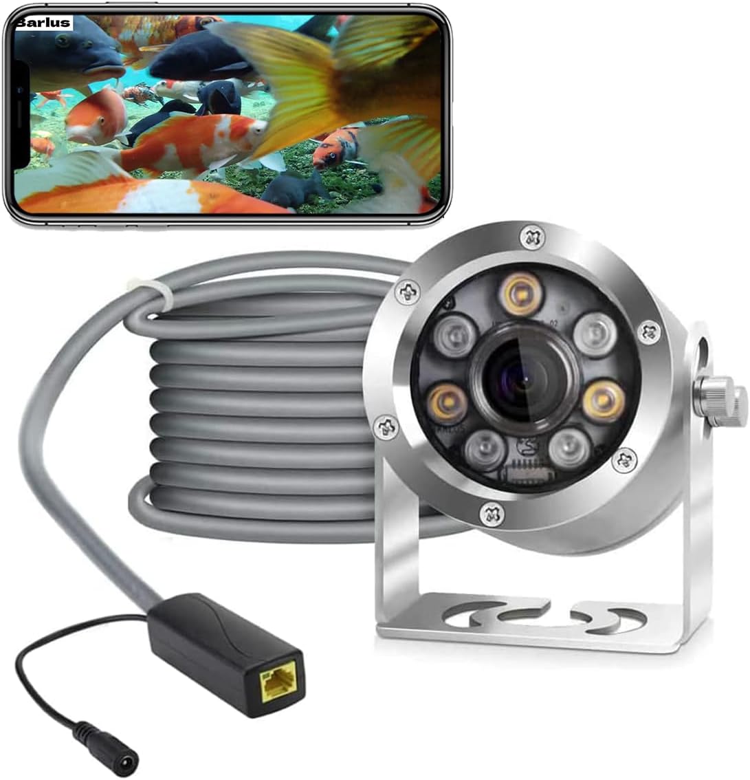 Barlus 5MP Underwater Pond Camera with Wide-angle Lens