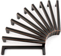 5 in Oil Rubbed Bronze Cabinet Handles 10 Pack - Solid Square Pulls
