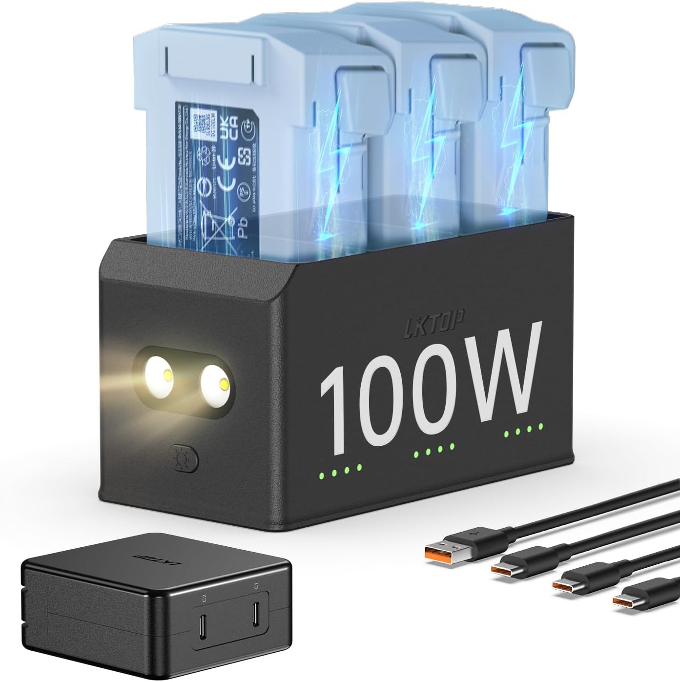 100W Mini 5/4/3 Pro Parallel Charging Hub Kit for DJI Drones