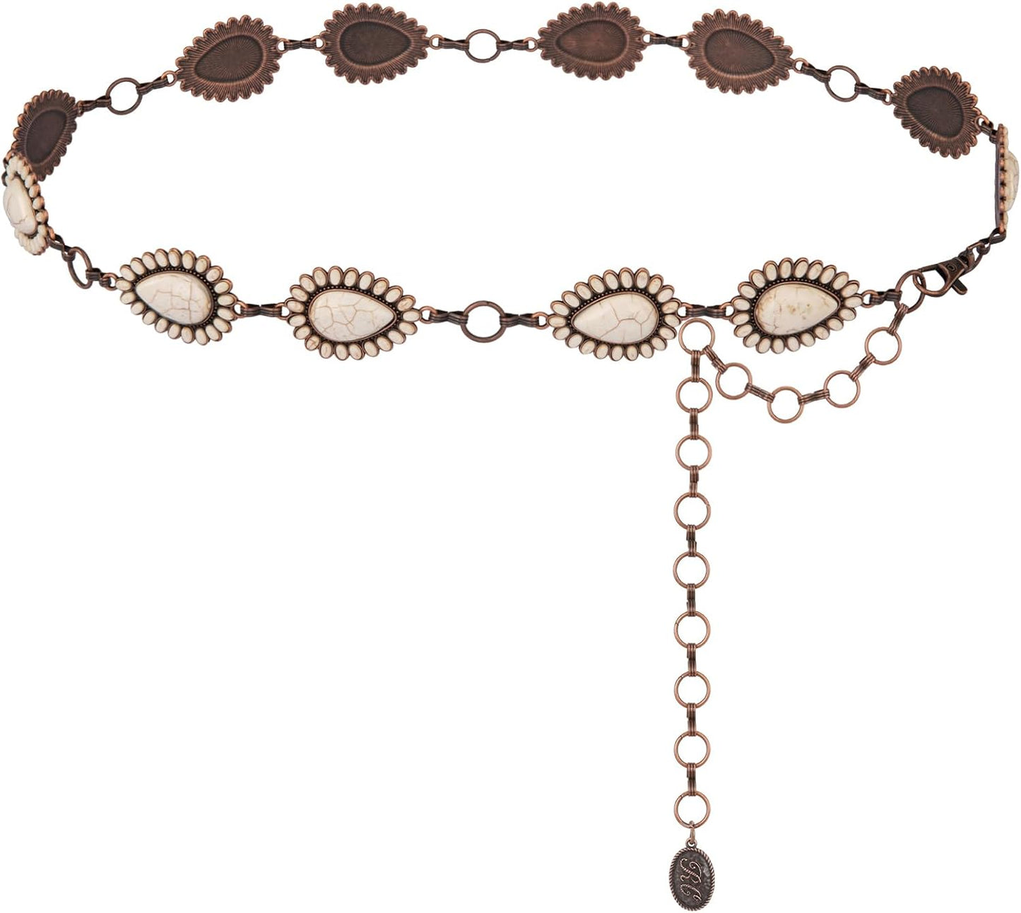 Montana West Rustic Couture Large Western Concho Metal Belts