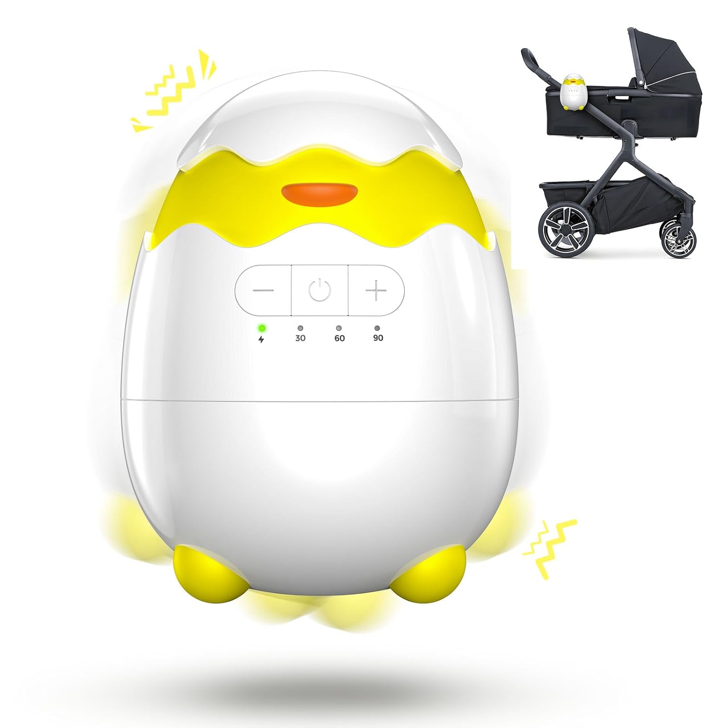 Rechargeable Baby Rocker with 5 Vibration Speeds & Timer Modes