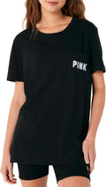 Pink Cotton Short Sleeve Campus T Shirt - Comfy Oversized Tee