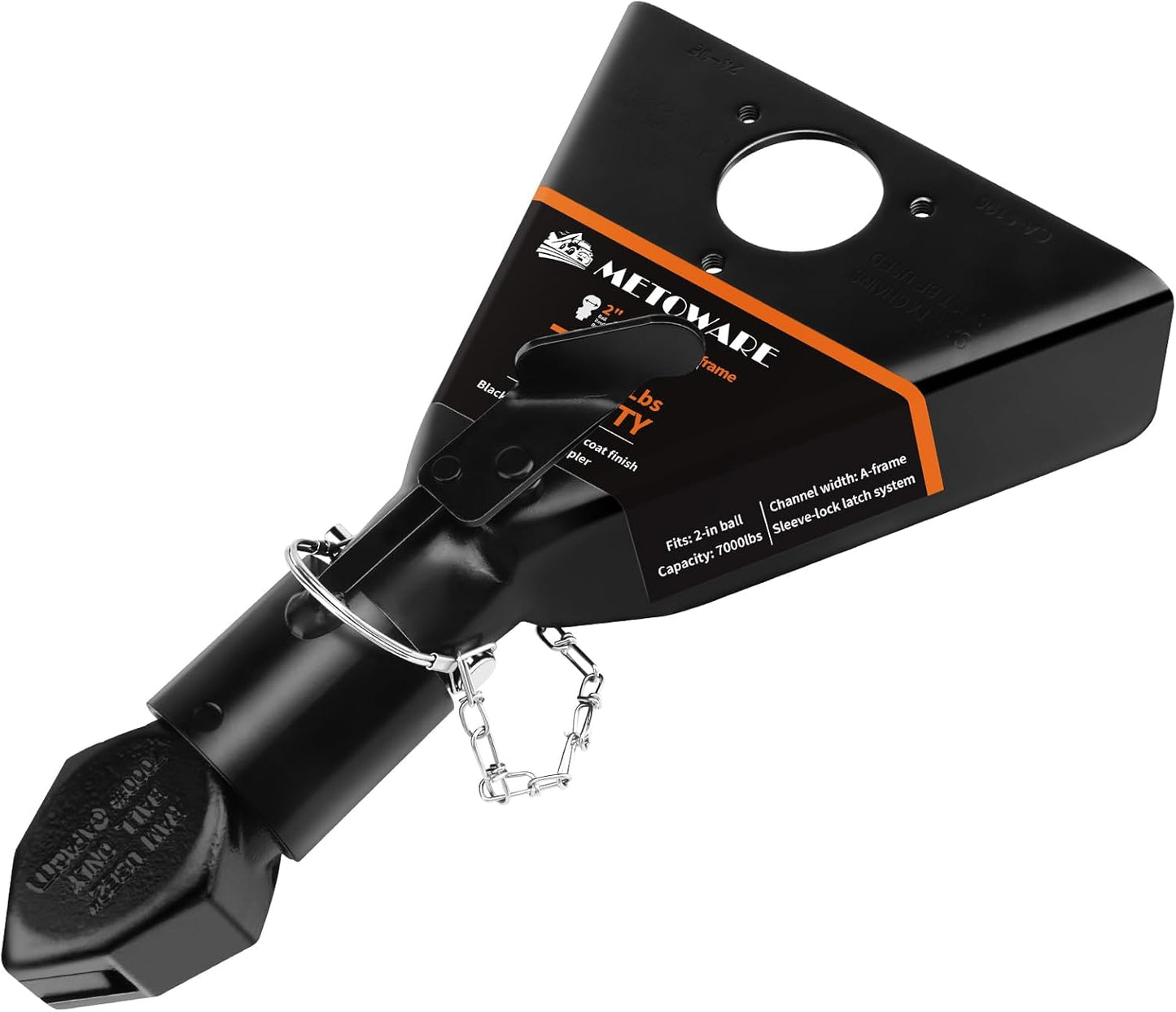 METOWARE 2in A-Frame Trailer Coupler for 2-Inch Hitch Ball