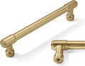 6 Pack 6 Inch Cabinet Handles Brushed Gold & Satin Brass - Durable