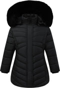 Girls Hooded Long Parka Winter Coat - Double-Closure Warmth