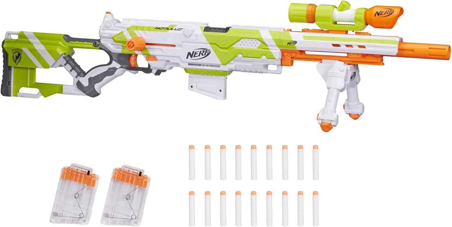 NERF Longstrike Modulus Blaster with Accessories for Fun Play