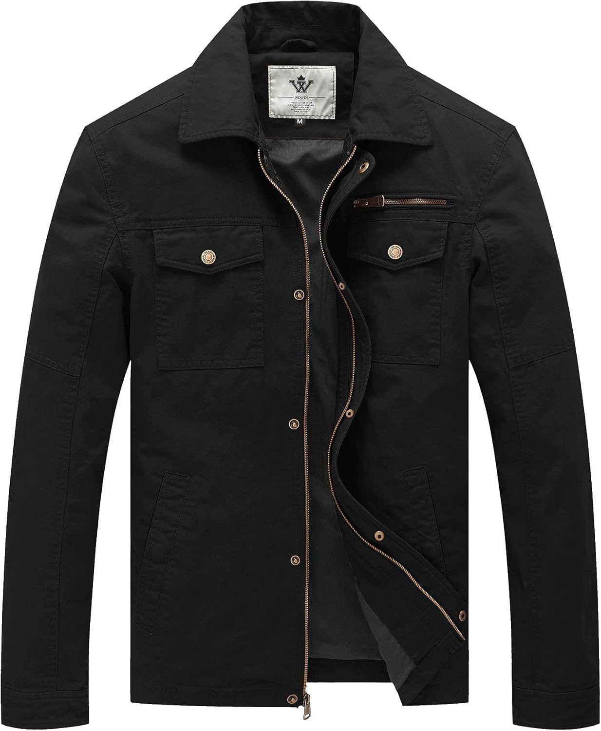 WenVen Men's Casual Canvas Cotton Military Lapel Jacket Review