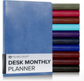 8x5.5 Monthly Planner 2025-2026 - Acadia Hydrangea Elegantly Bound