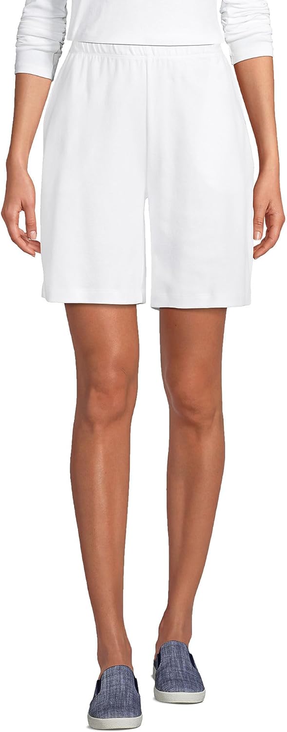 Lands' End Women's Sport Knit High Rise Shorts for Comfort