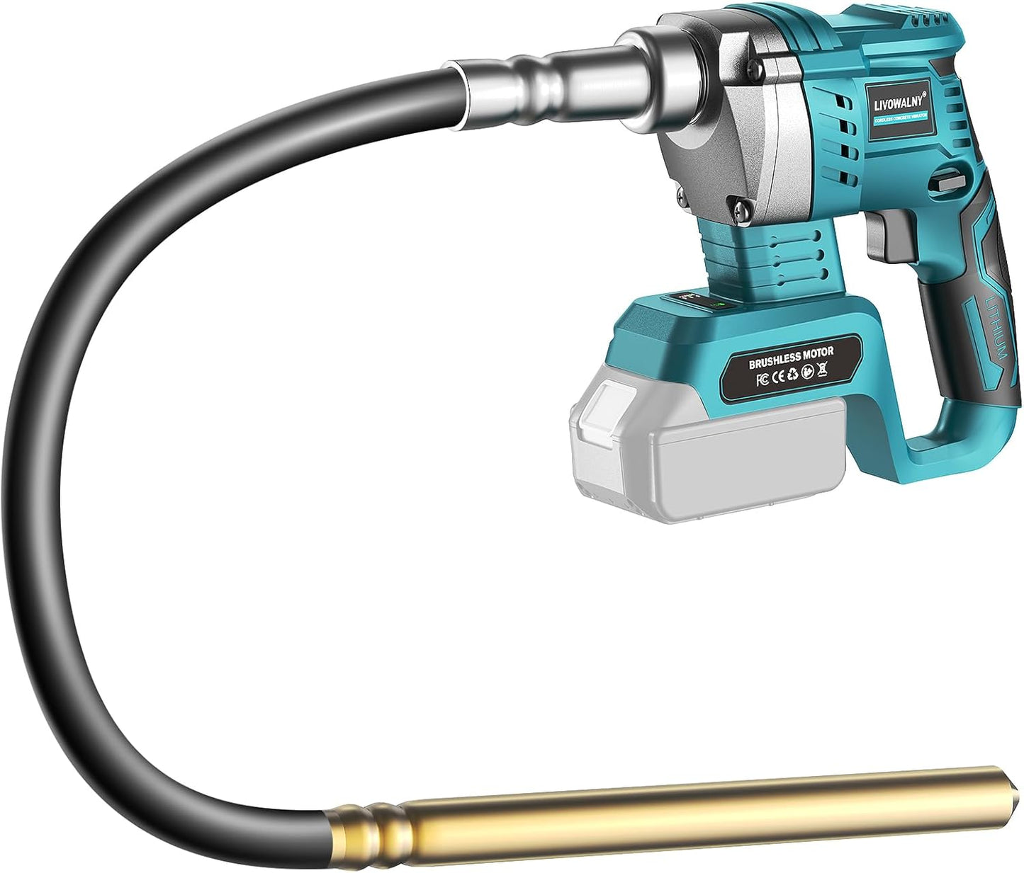 LIVOWALNY Handheld Concrete Vibrator for Smooth Finishes
