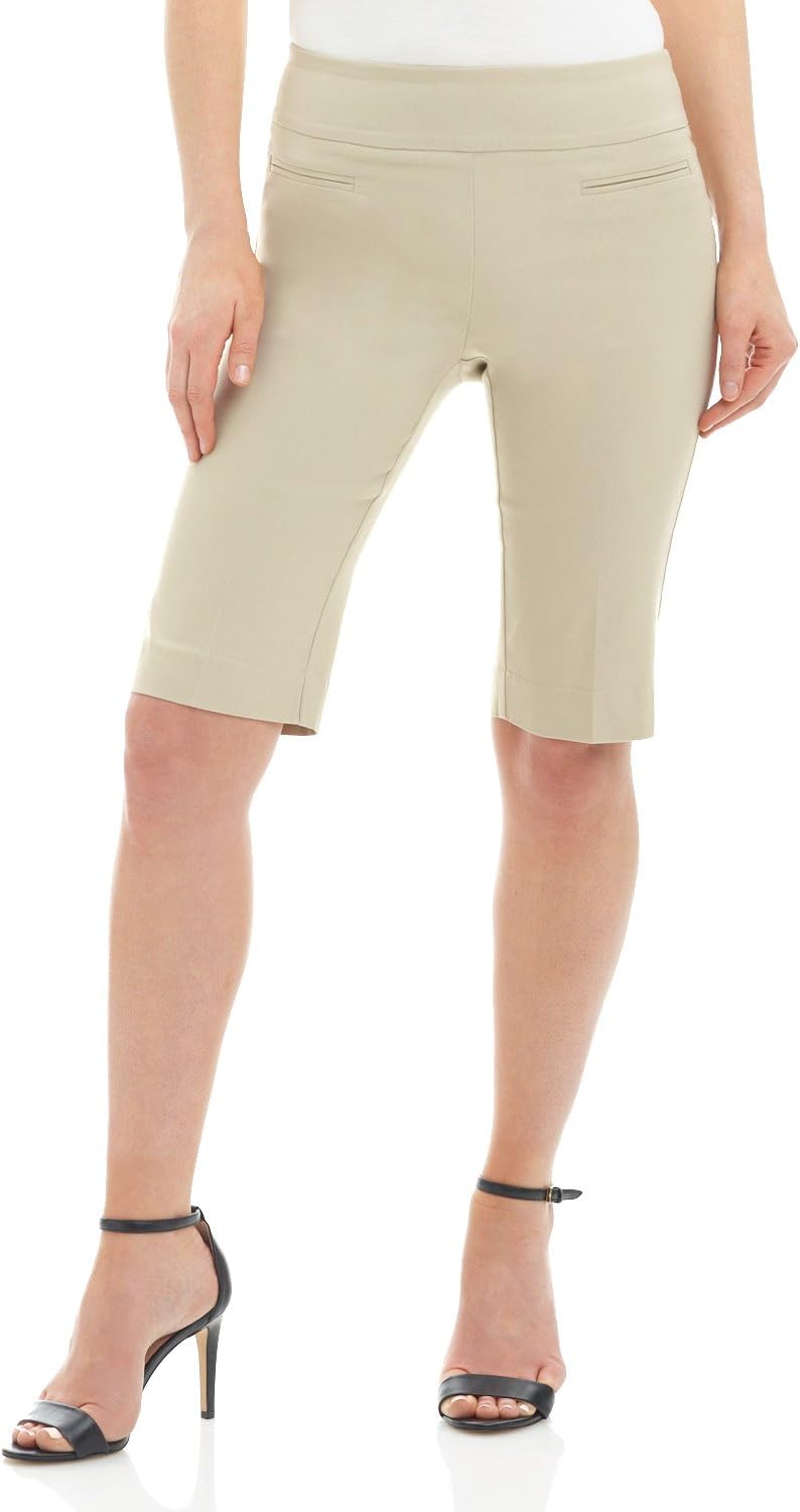 Rekucci Women's Comfort Pull-On Modern City Shorts for Style