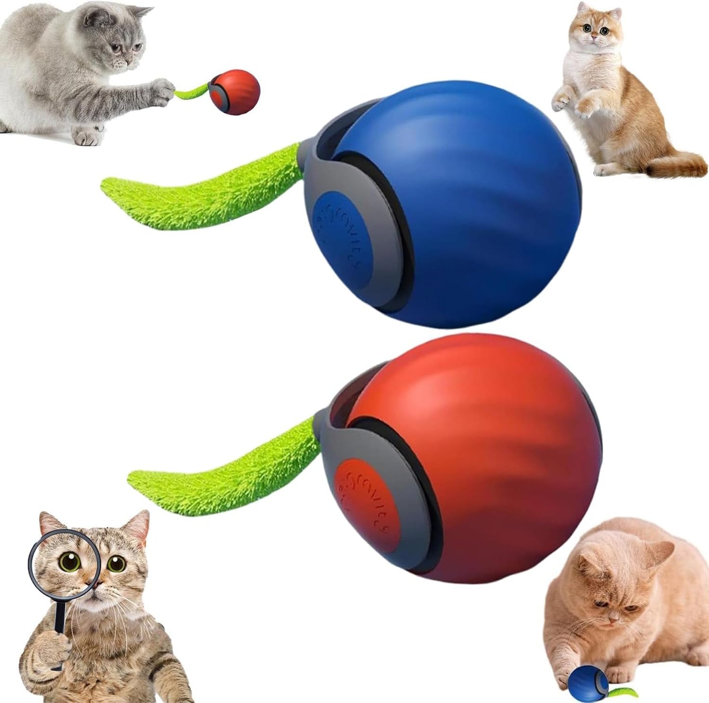 Speedy Tail 2.0: Interactive Cat Toy Ball