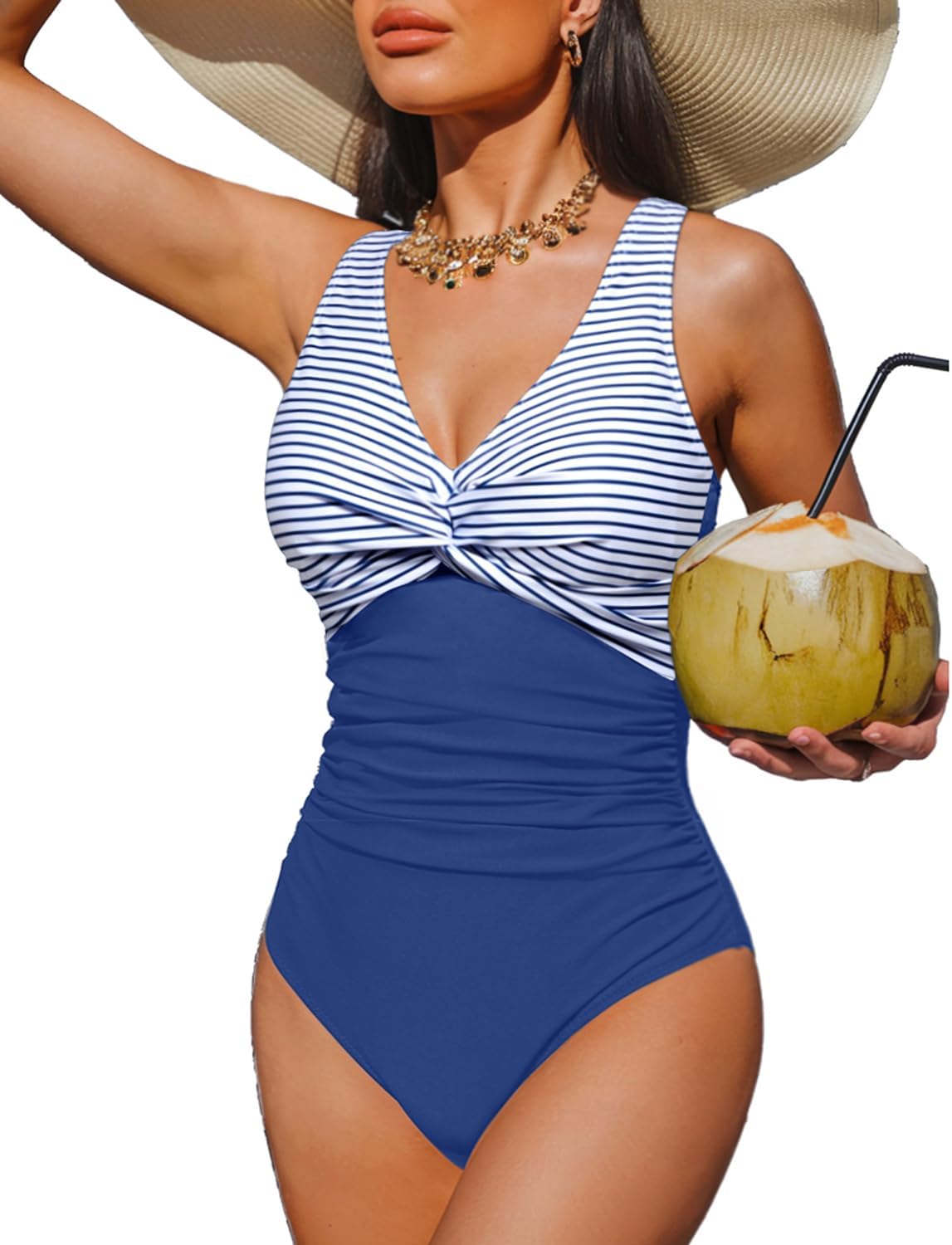 Holipick Women Tummy Control One Piece Swimsuit for Elegance