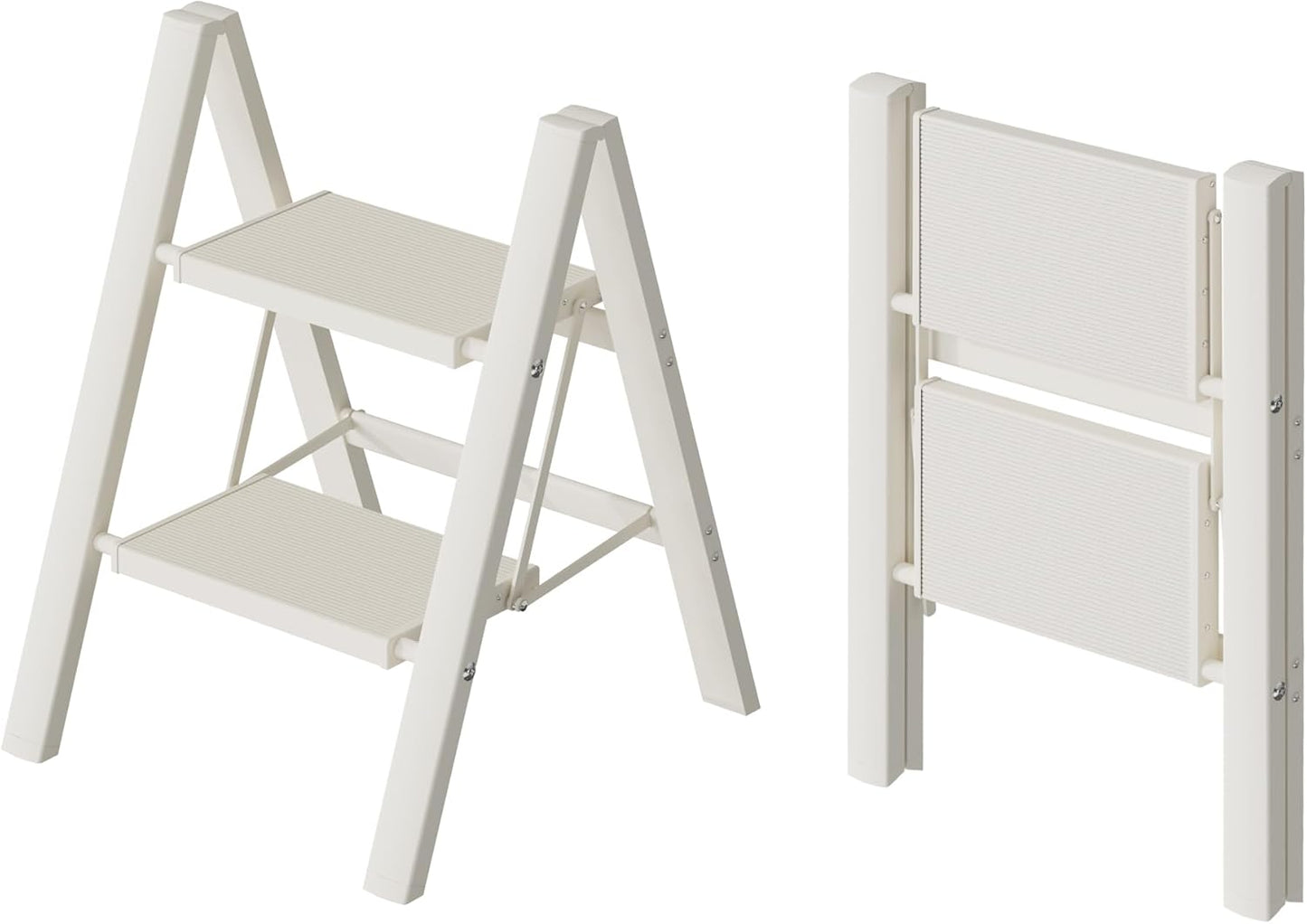 HillhutApex 2 Step Ladder - Lightweight Portable Stool for Home
