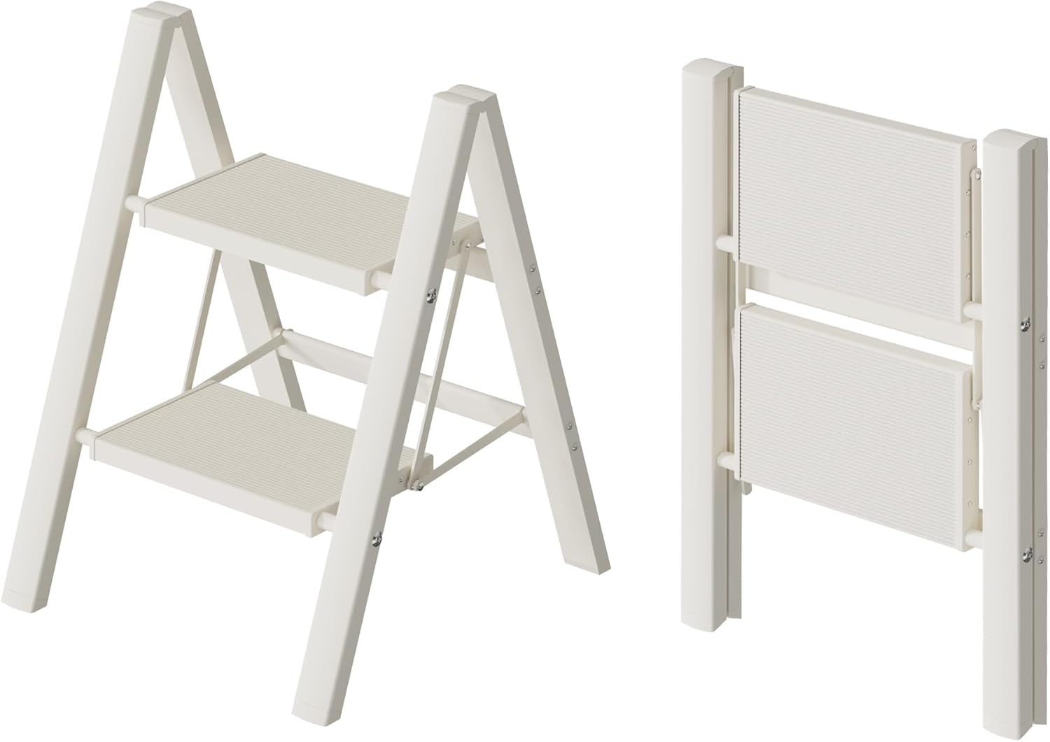 HillhutApex 2 Step Ladder - Lightweight Portable Stool for Home