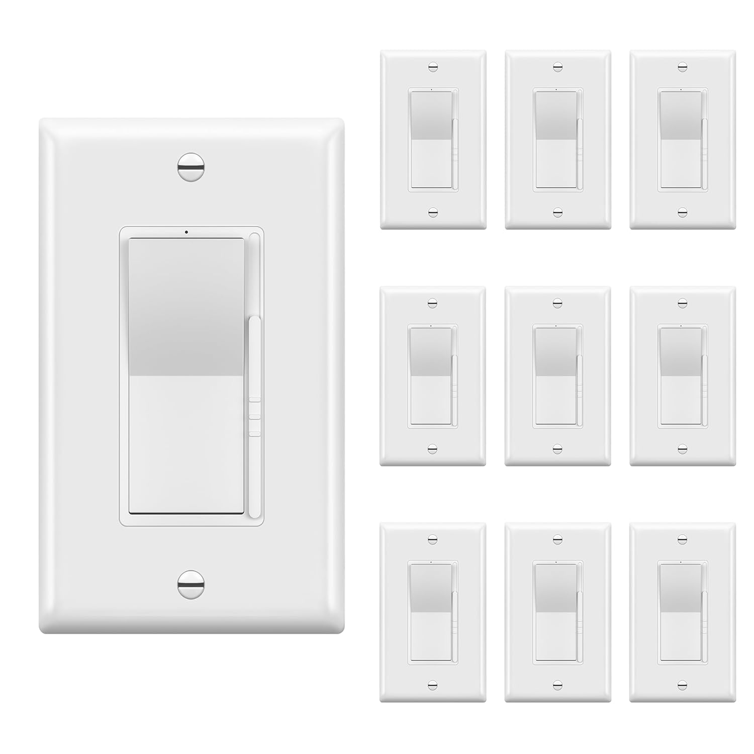 TOPGREENER Digital Dimmer Paddle Light Switch for Dimmable Lights
