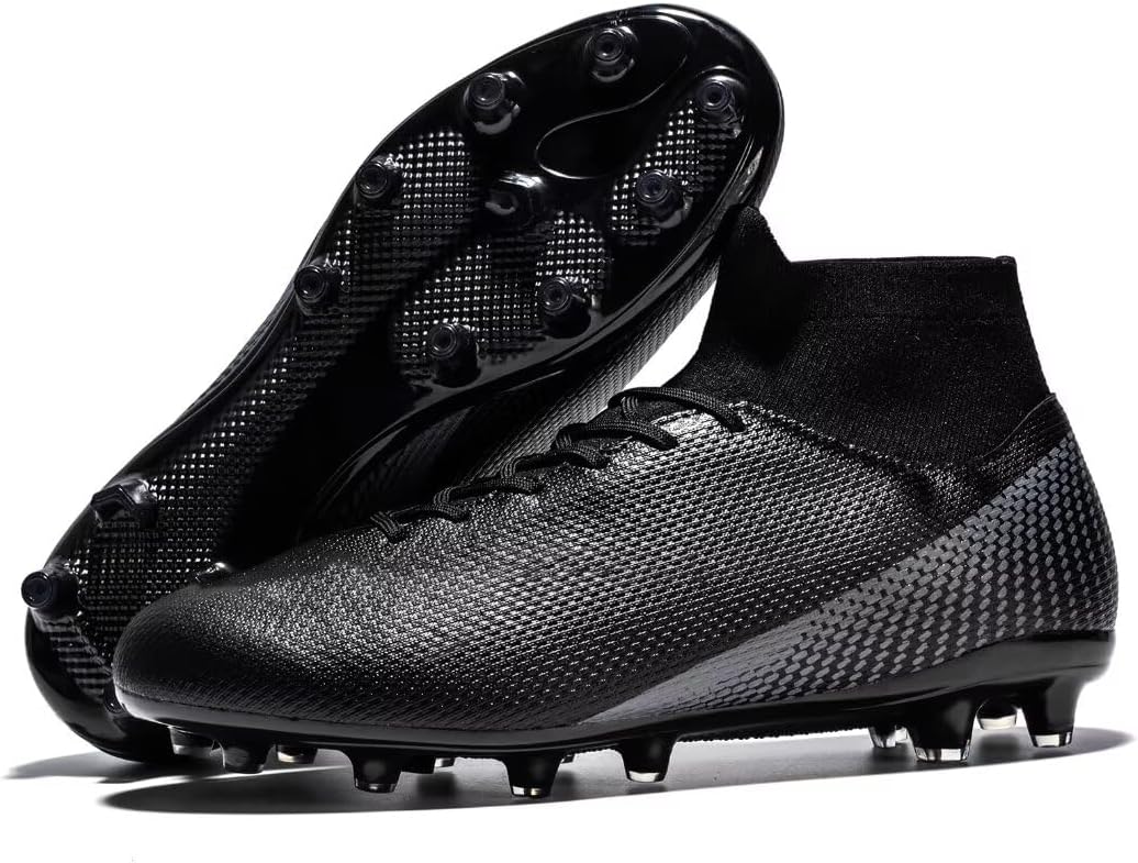 Mens Soccer Shoes Cleats Professional High Top Breathable Sneakers