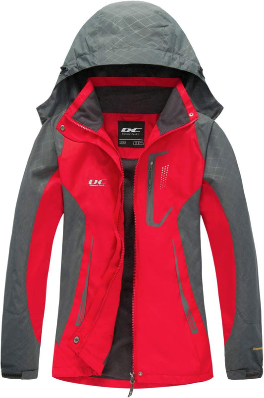 Diamond Candy Women's Waterproof Rain Jacket for Outdoor Activities