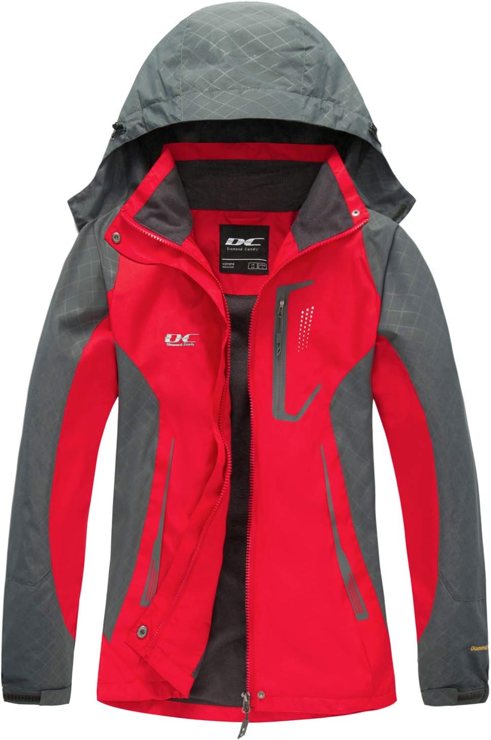 Diamond Candy Women's Waterproof Rain Jacket for Outdoor Activities