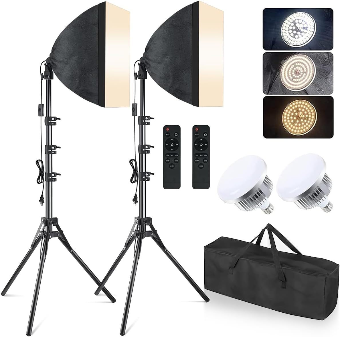 MOUNTDOG Softbox Lighting Kit for Professional Photography Needs