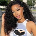 Half Wig Human Hair Water Wave 200 Density Half Wig - Wear Go Glueless